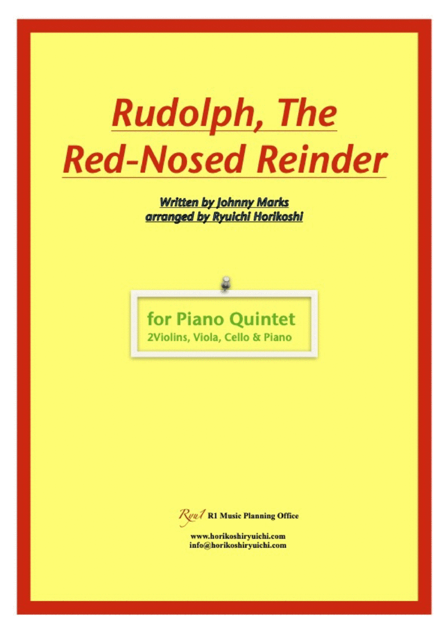 Rudolph The Red-nosed Reindeer Rudolph The Red-nosed Reindeer Piano Quintet scores gallery preview page 1