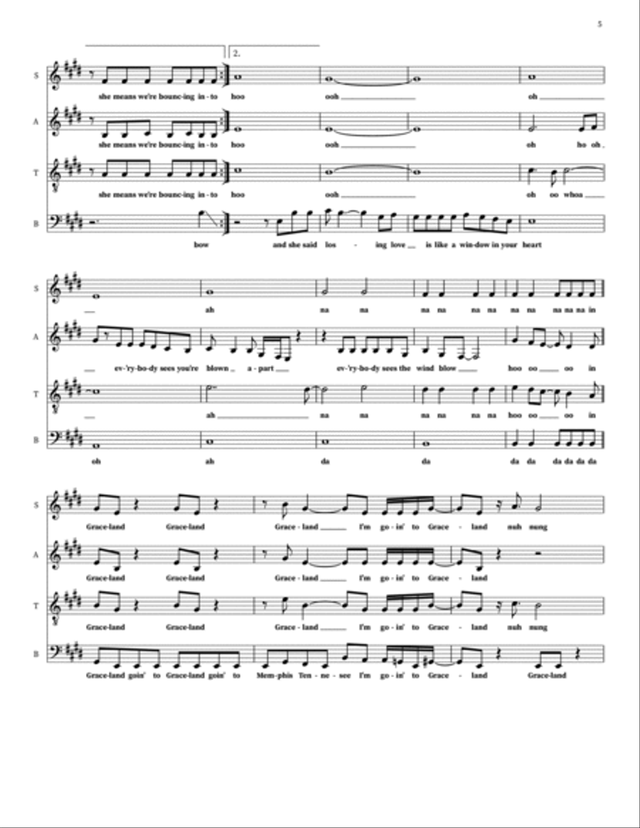 Graceland Graceland 4-Part scores gallery preview page 5