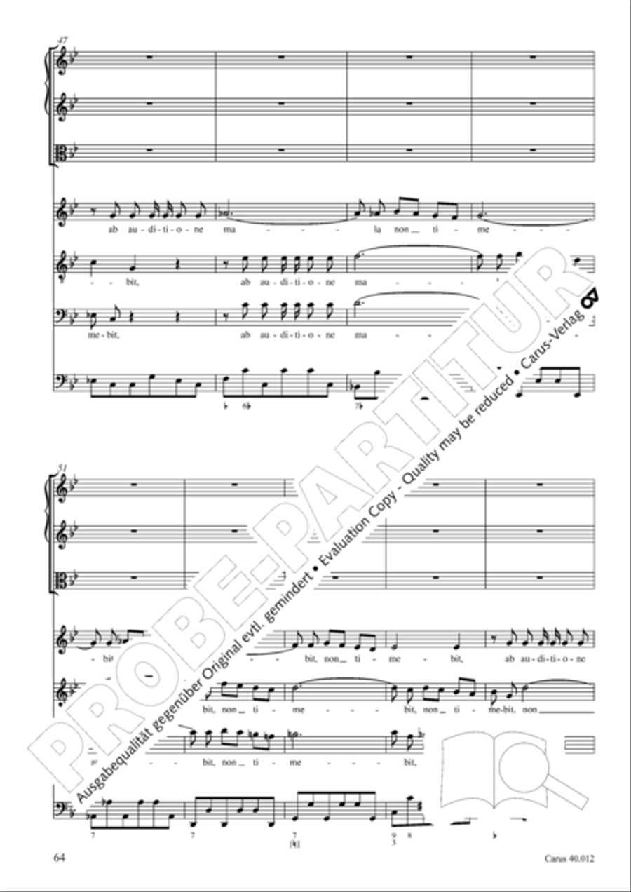 Beatus vir (How blest is he) Psalm 111 4-Part scores gallery preview page 65