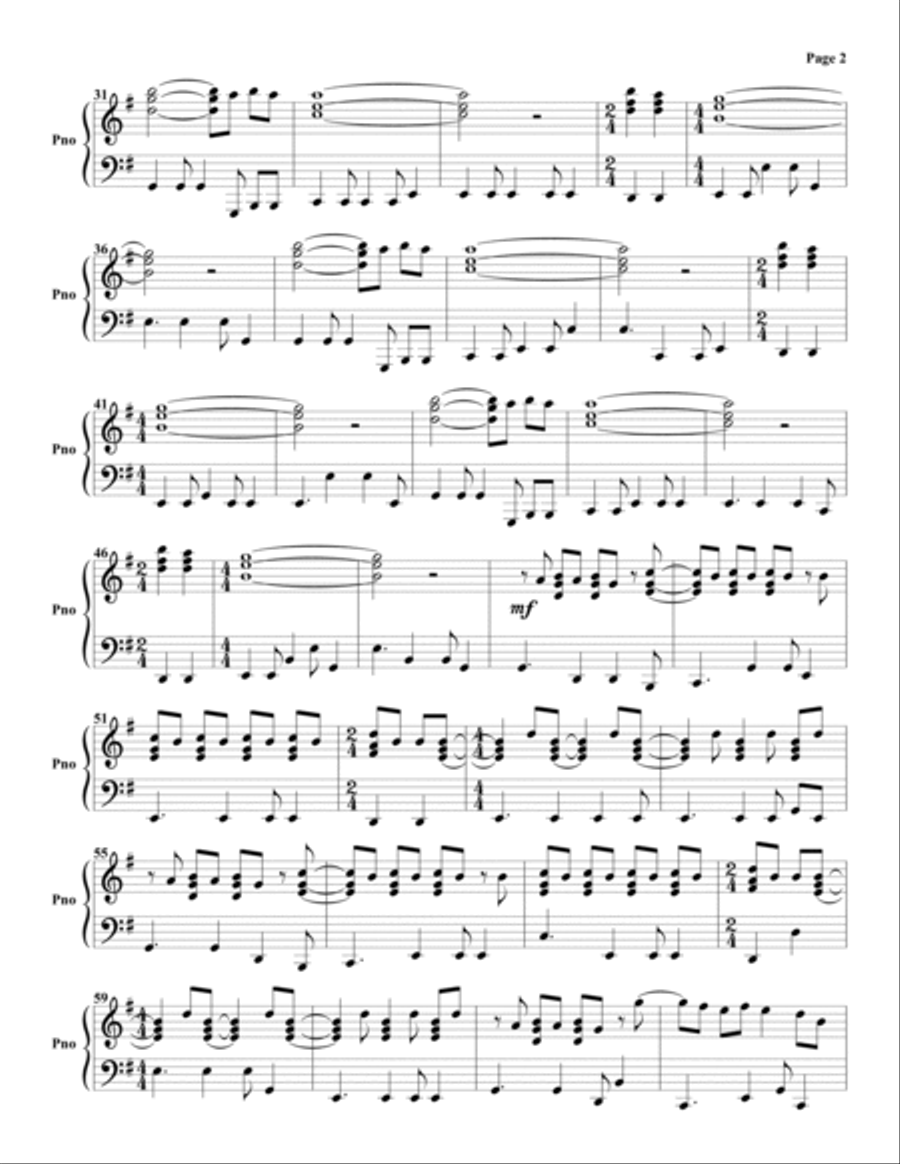 Hey Ya! Piano Solo scores gallery preview page 2