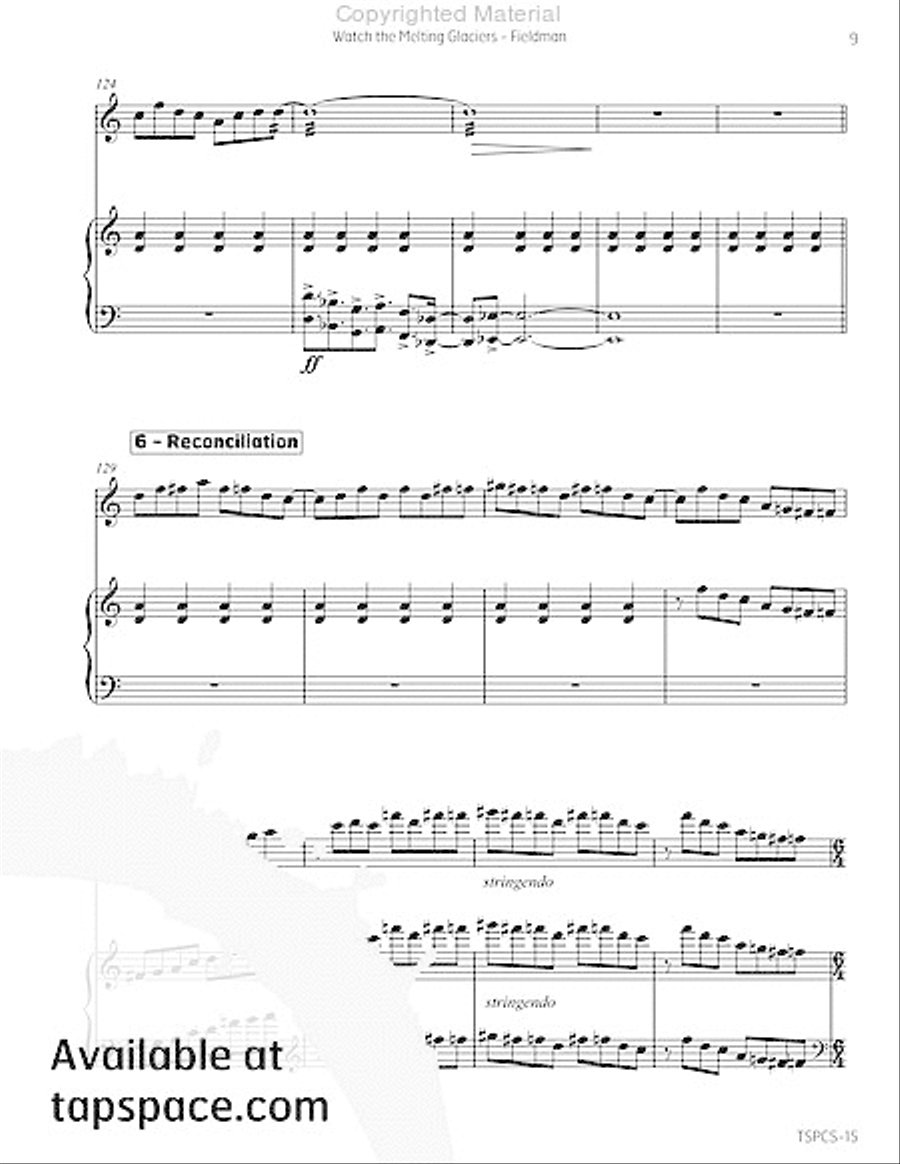 Watch the Melting Glaciers Piano Accompaniment scores gallery preview page 14
