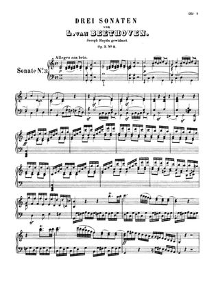 Book cover for Beethoven: Sonatas (Urtext) - Sonata No. 3, Op. 2 No. 3 in C Major
