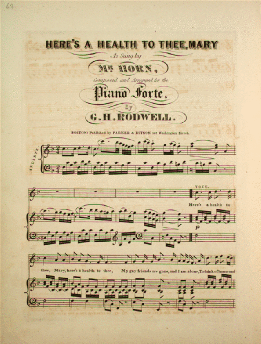 Here's a Health to Thee, Mary Voice scores gallery preview page 1