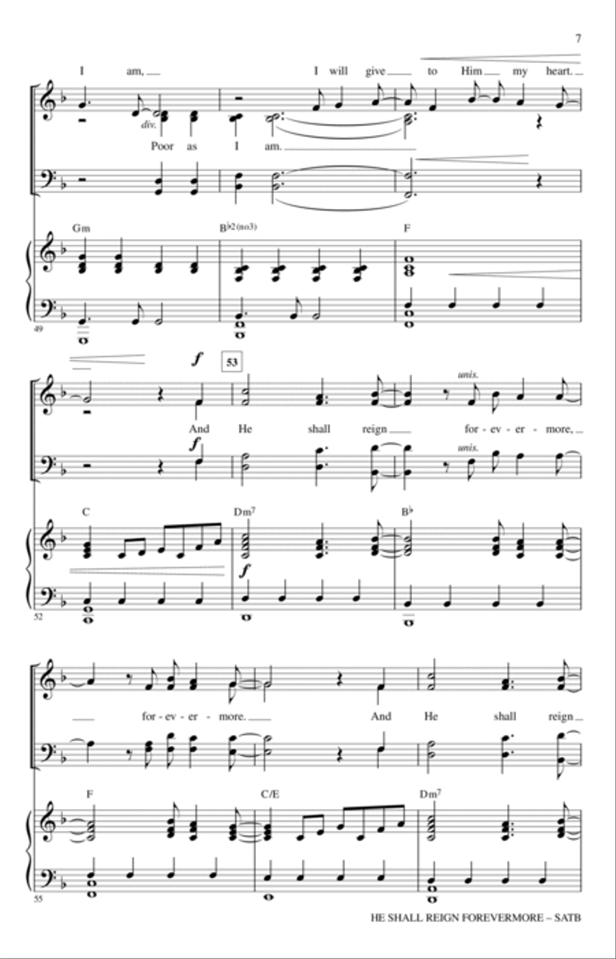 He Shall Reign Forevermore (arr. Heather Sorenson) 4-Part scores gallery preview page 6