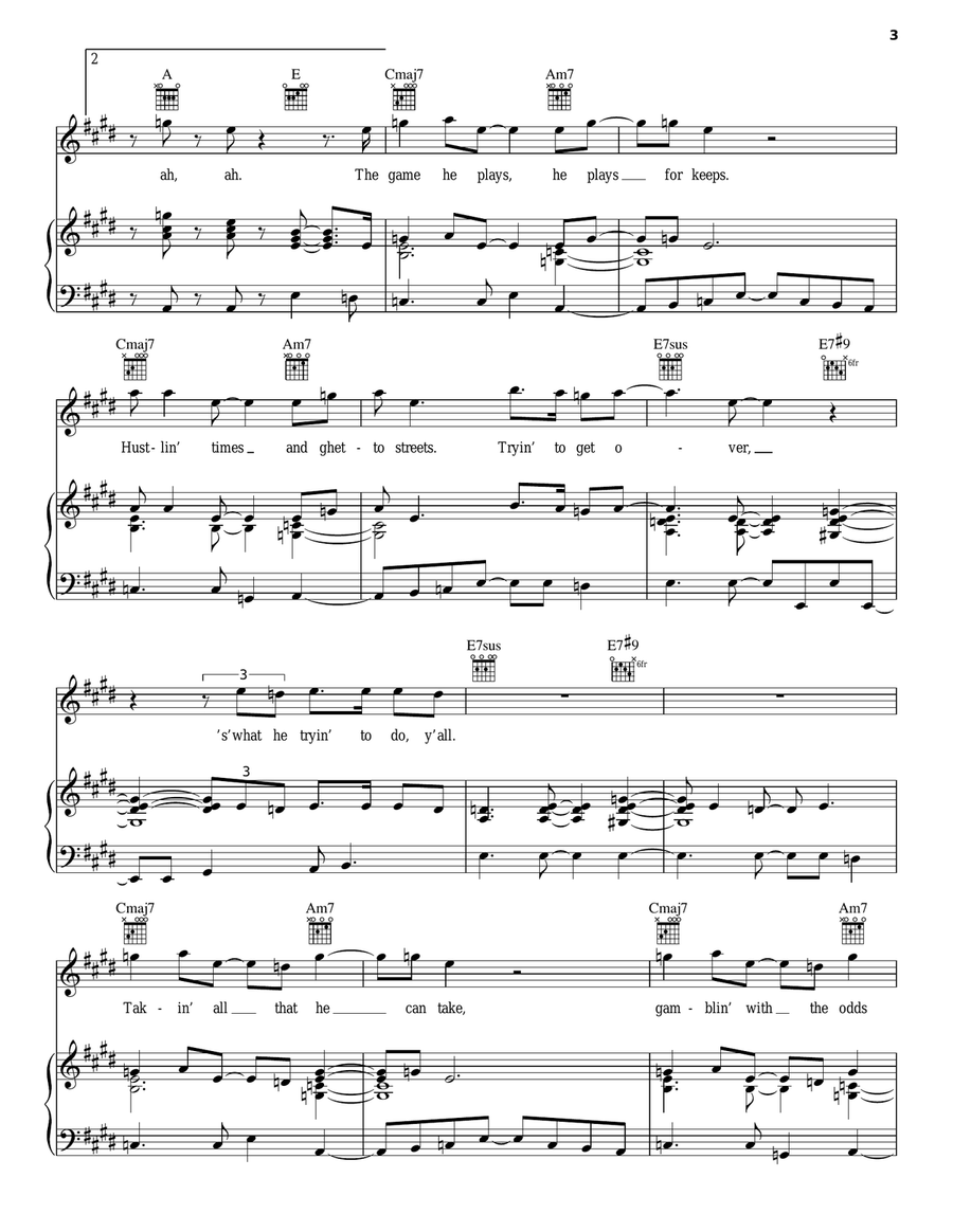 Superfly Piano, Vocal, Guitar scores gallery preview page 3