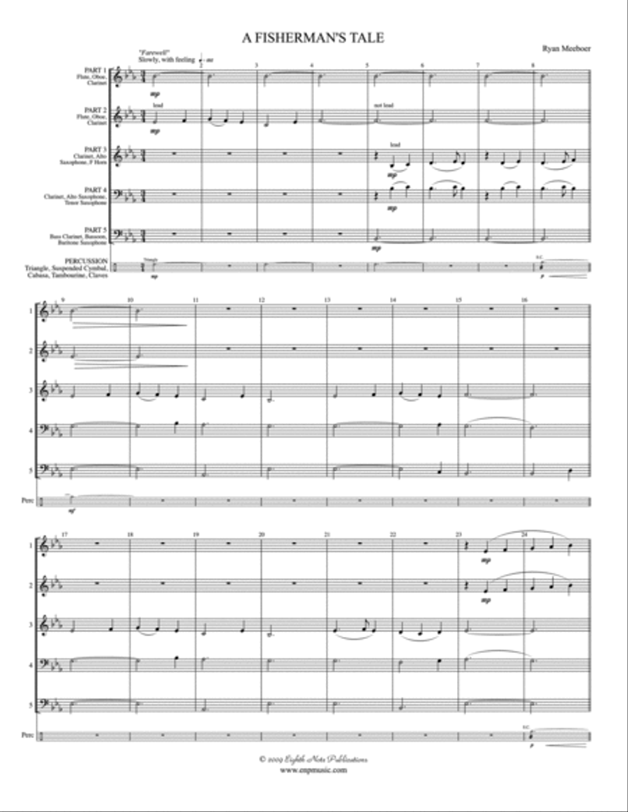 A Fisherman's Tale: Score Woodwind Ensemble scores gallery preview page 2