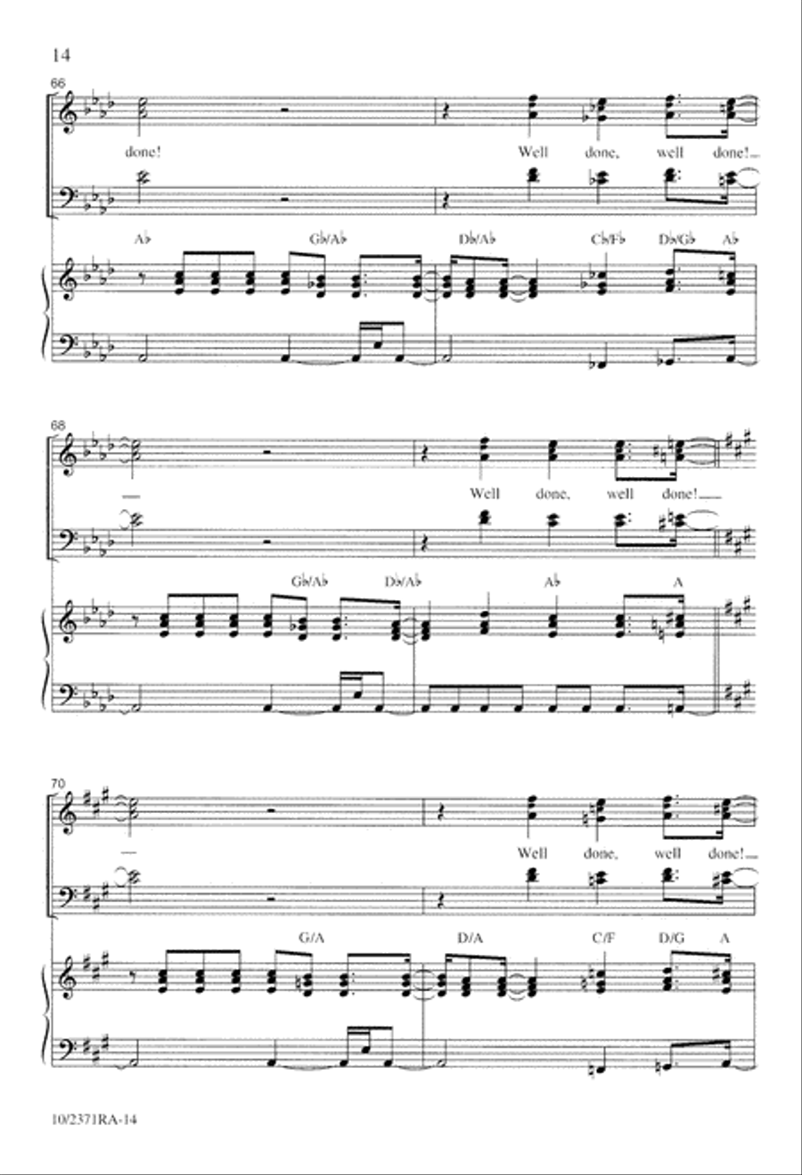 Well Done Good and Faithful Servant 4-Part scores gallery preview page 14