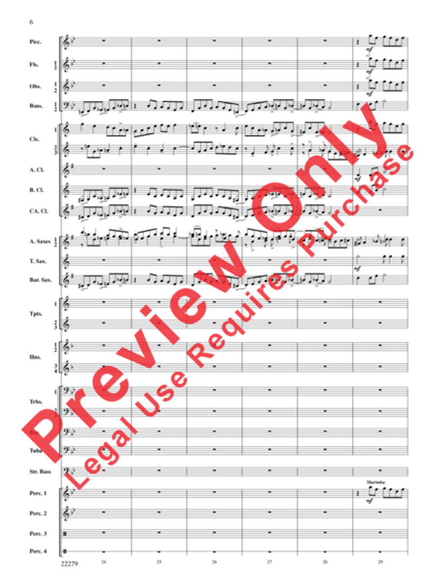 Bayou Breakdown Concert Band scores gallery preview page 7