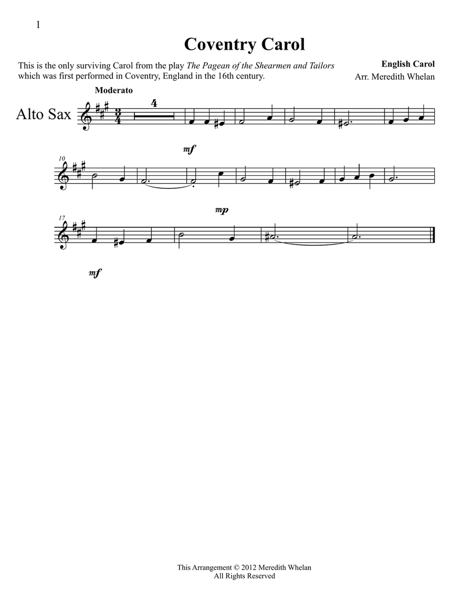 Christmas Duets for Alto Saxophone & Piano: 11 Traditional Carols Woodwind Duet scores gallery preview page 6