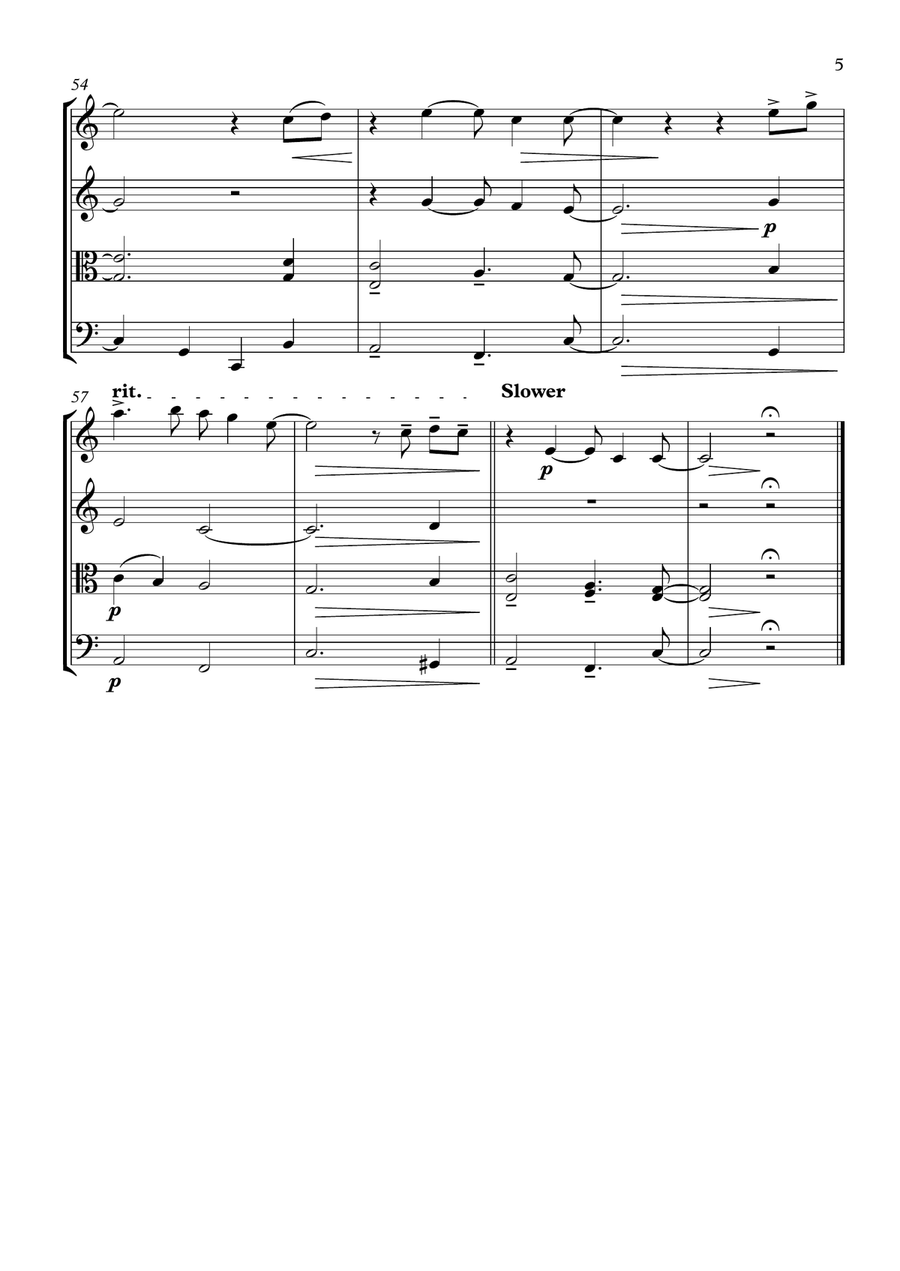 Stay With Me String Quartet scores gallery preview page 5