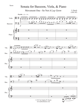 Sonata for Bassoon, Viola, and Piano