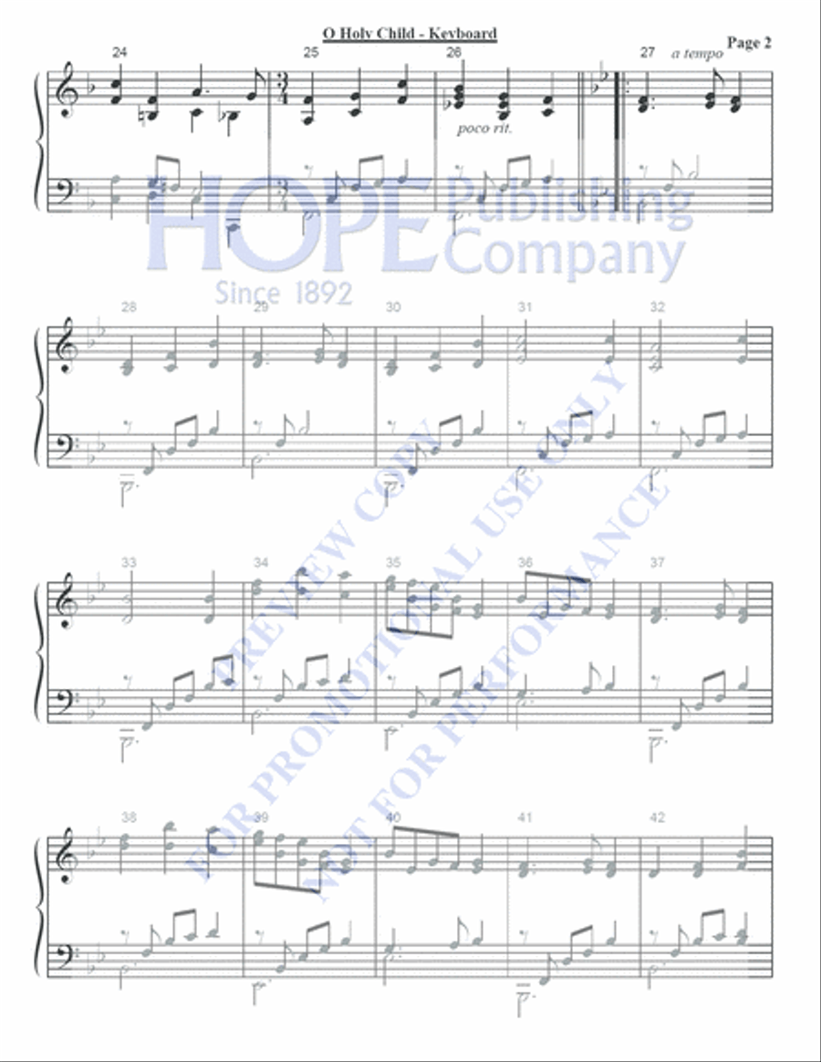 O Holy Child of Bethlehem 4-Part scores gallery preview page 16