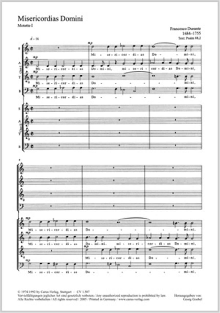 Misericordias Domini 4-Part scores gallery preview page 1