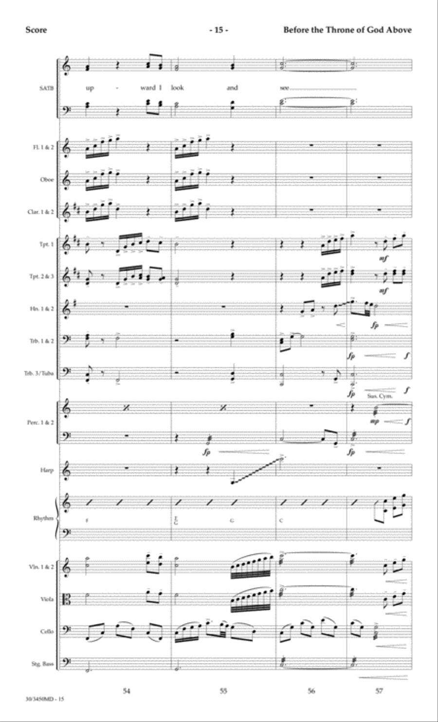 Before the Throne of God Above - Orchestral Score and Parts Choir scores gallery preview page 18