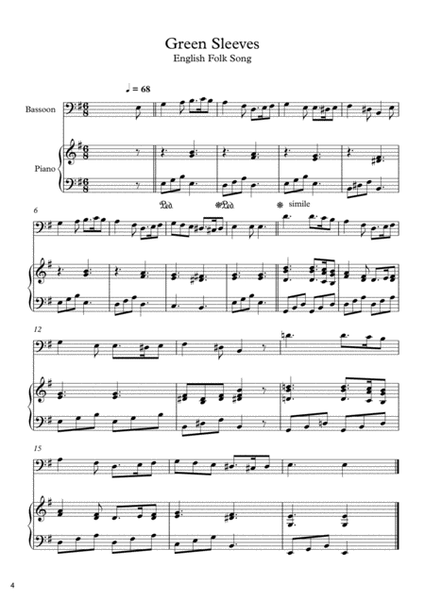 10 Christmas Songs For Bassoon & Piano
