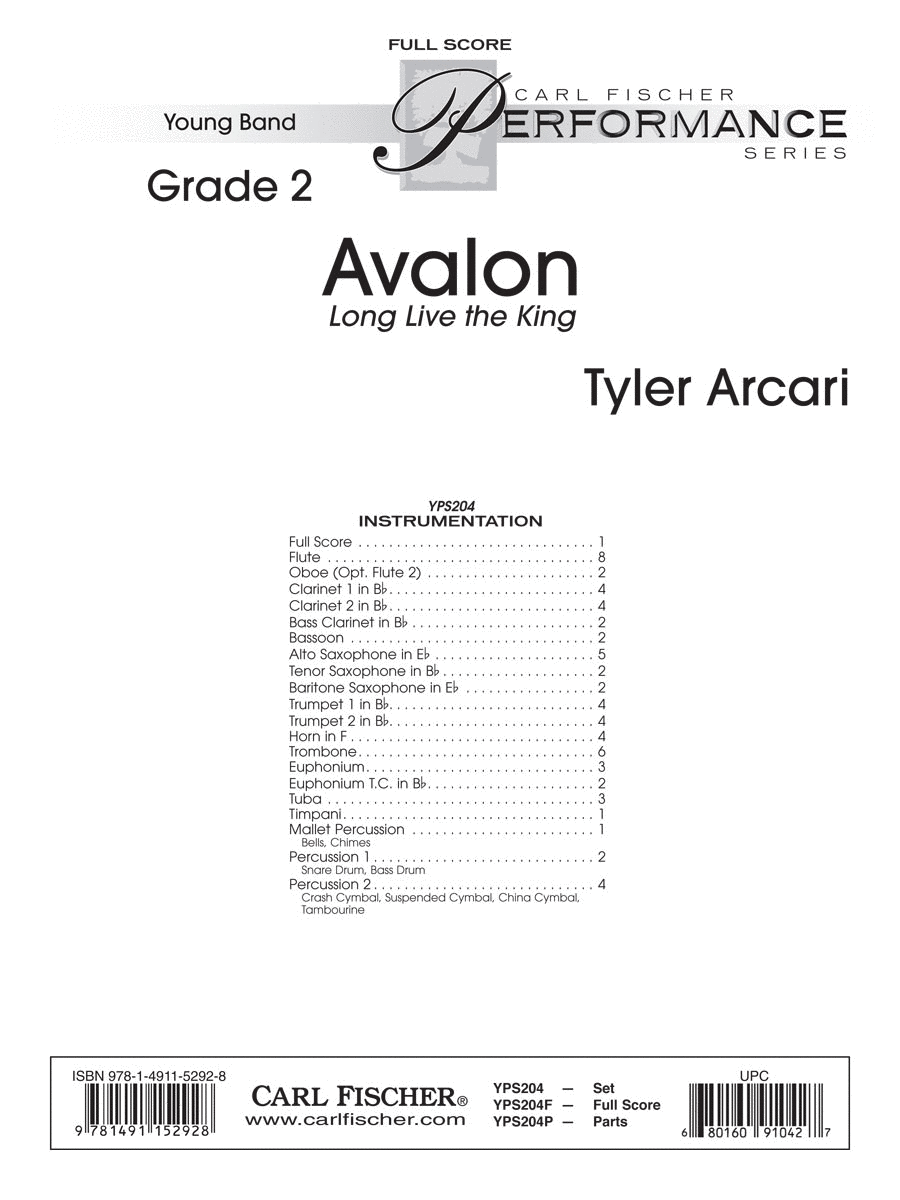 Avalon Concert Band scores gallery preview page 1