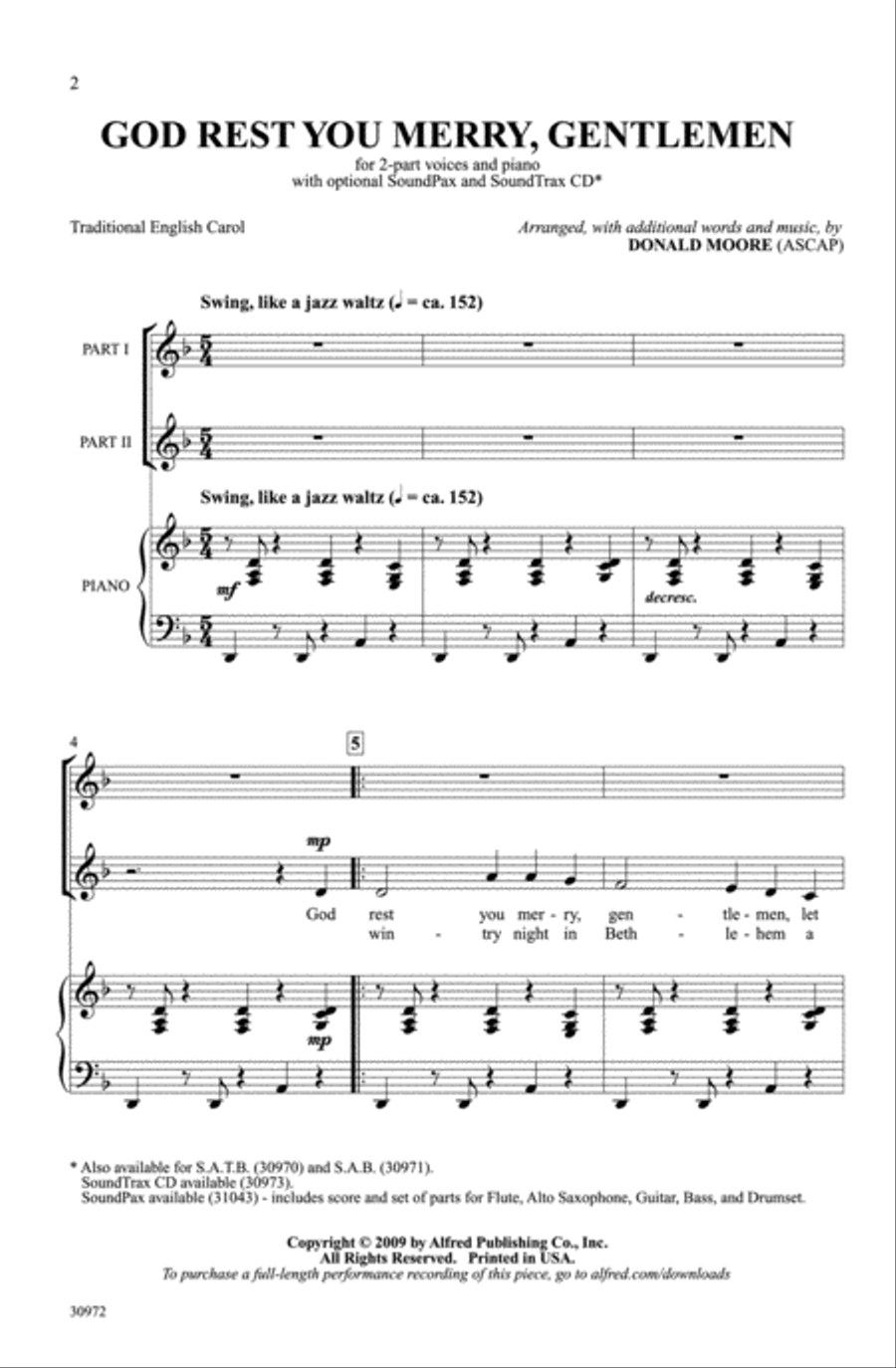 God Rest You Merry, Gentlemen 2-Part scores gallery preview page 2