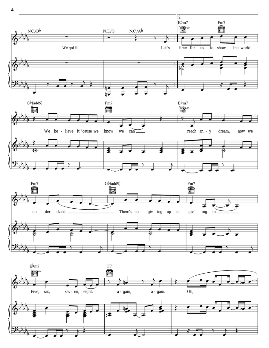 Step Up Piano, Vocal, Guitar scores gallery preview page 4