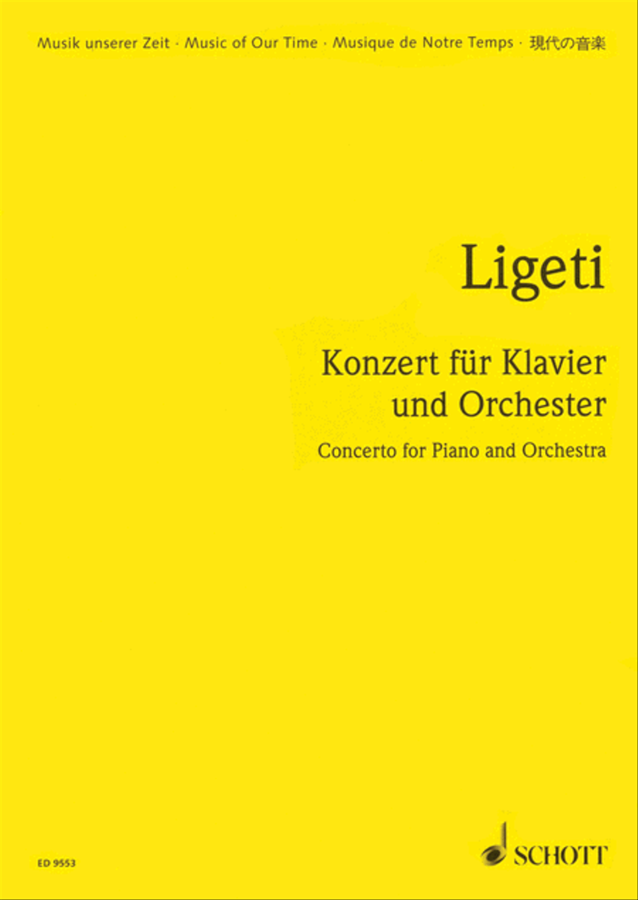 Concerto for Piano and Orchestra (1985-88) by Gyorgy Ligeti