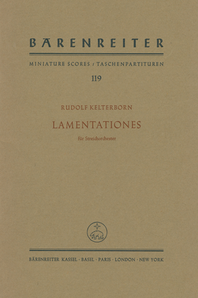 Lamentationes für Streicher (1961)