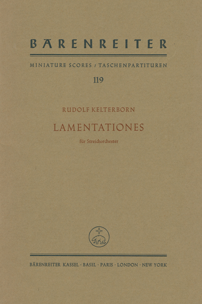 Lamentationes für Streicher (1961)