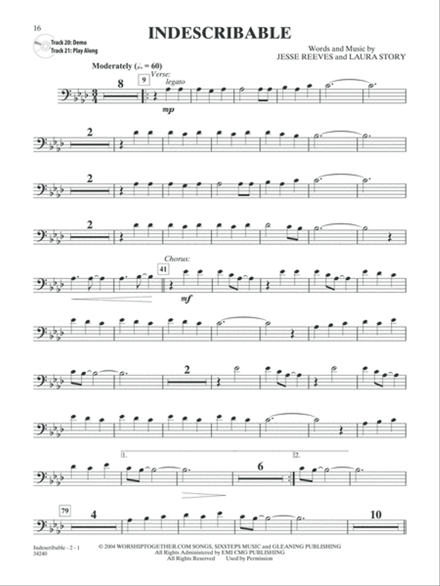 Top Praise & Worship Instrumental Solos Trombone scores gallery preview page 3