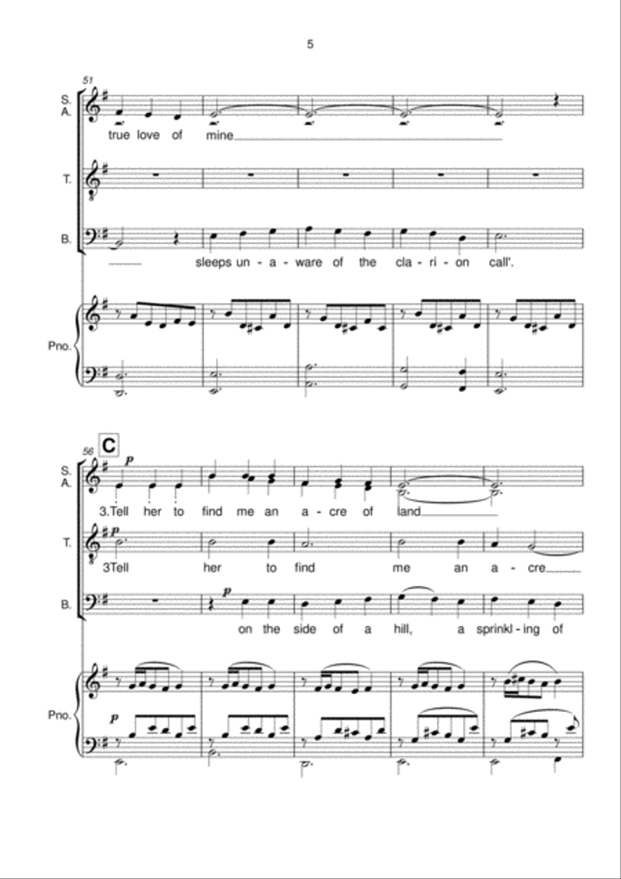 Scarborough Fair/canticle 4-Part scores gallery preview page 6