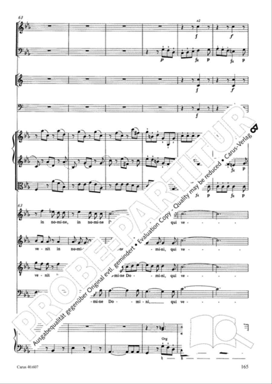 Mass in time of war (Missa in tempore belli) 4-Part scores gallery preview page 174
