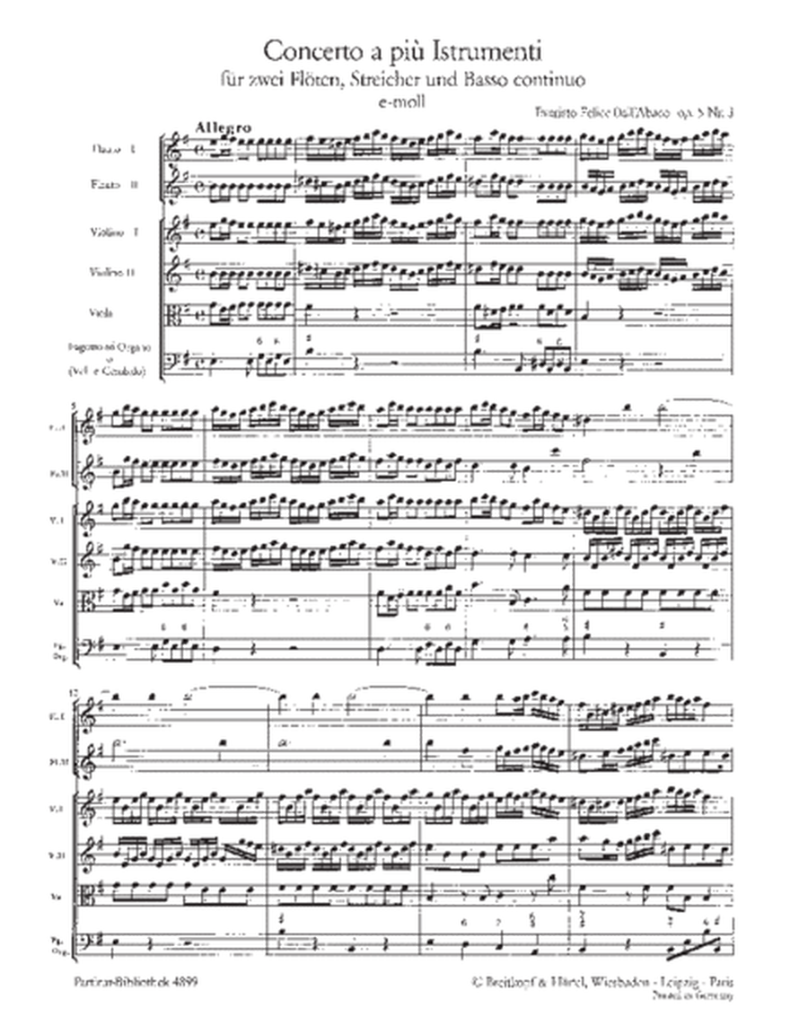 Concerto a piu Istrumenti in E minor Op. 5/3