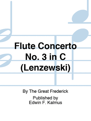 Flute Concerto No. 3 in C (Lenzewski)