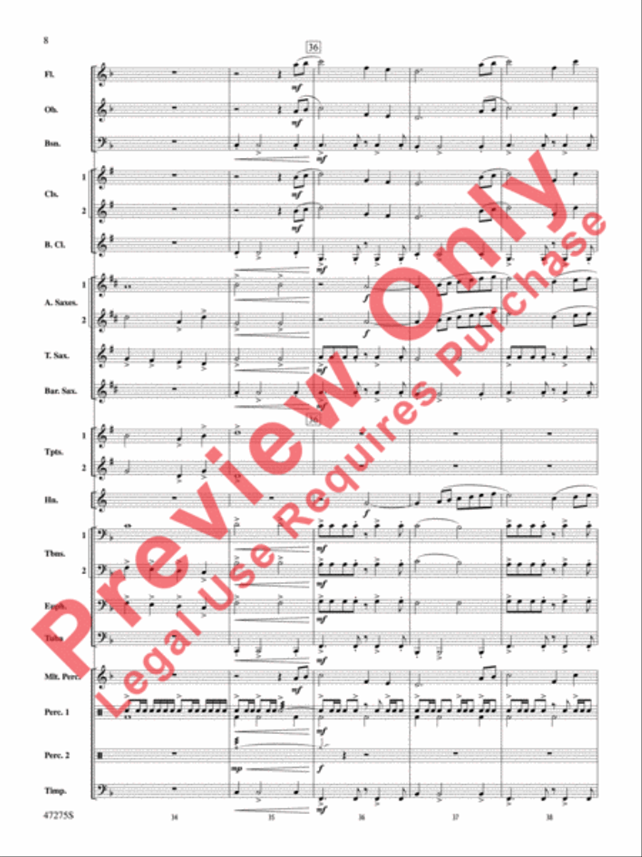 Power the Earth Concert Band scores gallery preview page 9