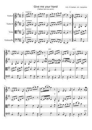 Give me your hand (Tabhair dom do Lámh) (String Quartet)