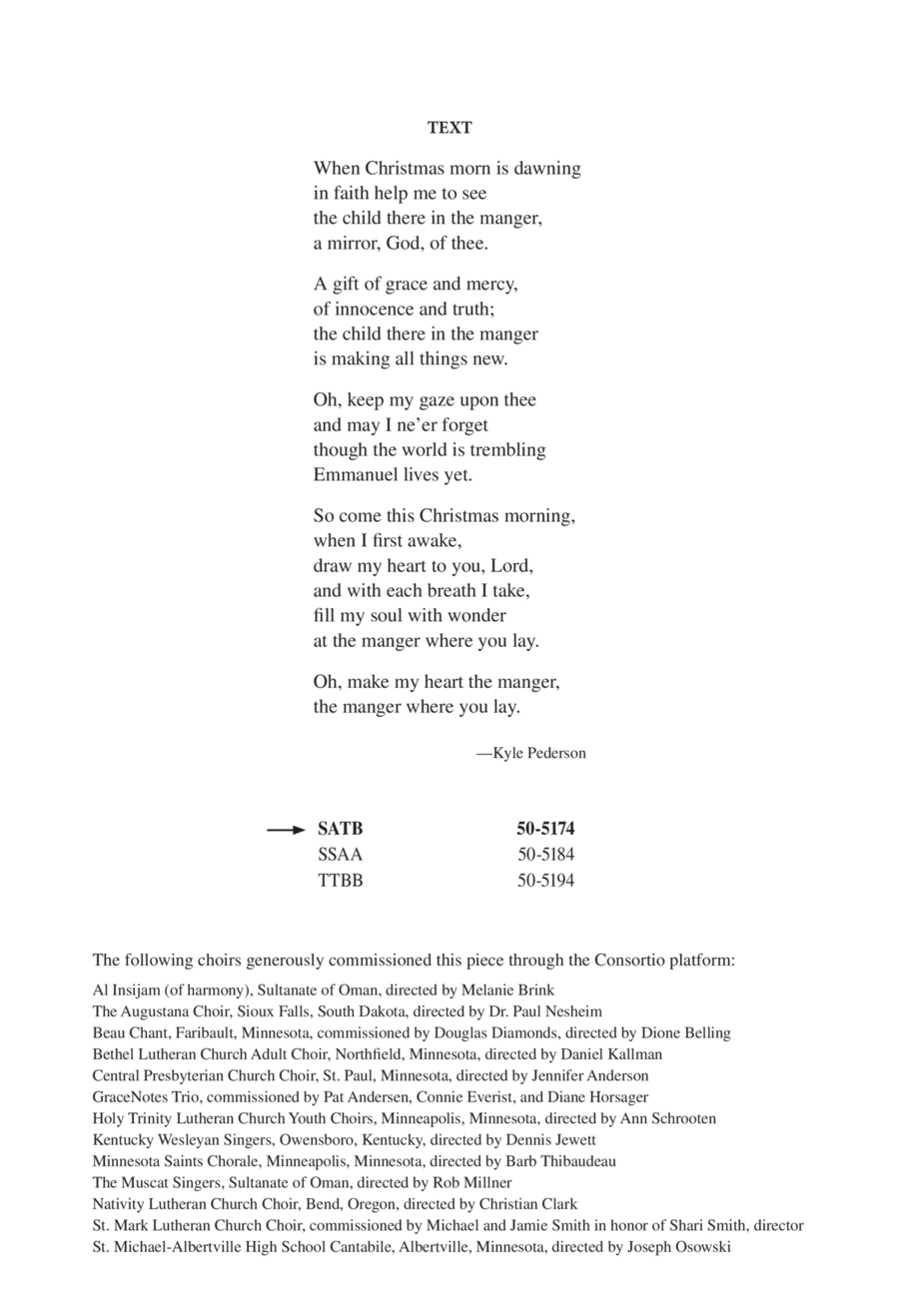When Christmas Morn Is Dawning 4-Part scores gallery preview page 1