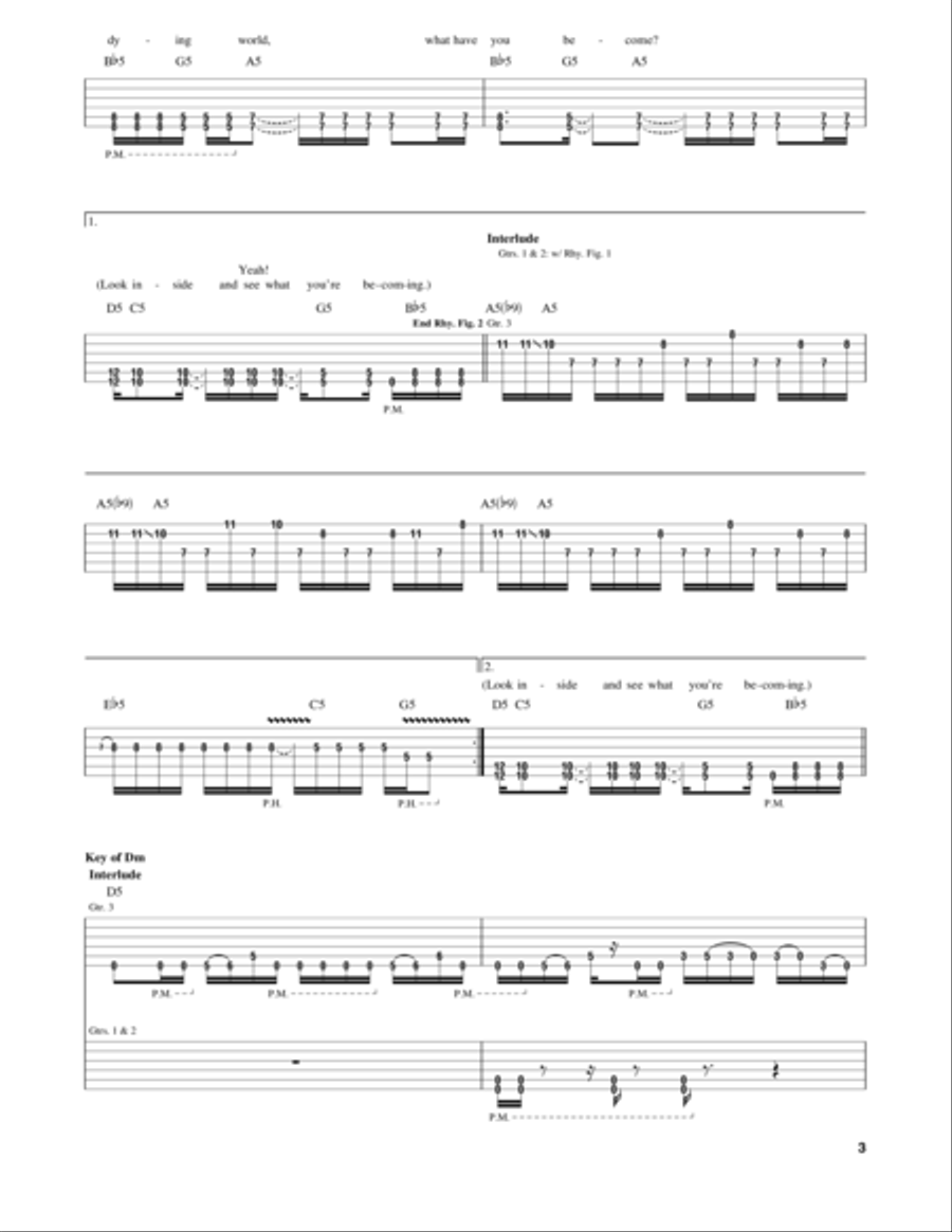 The Vengeful One Electric Guitar scores gallery preview page 3