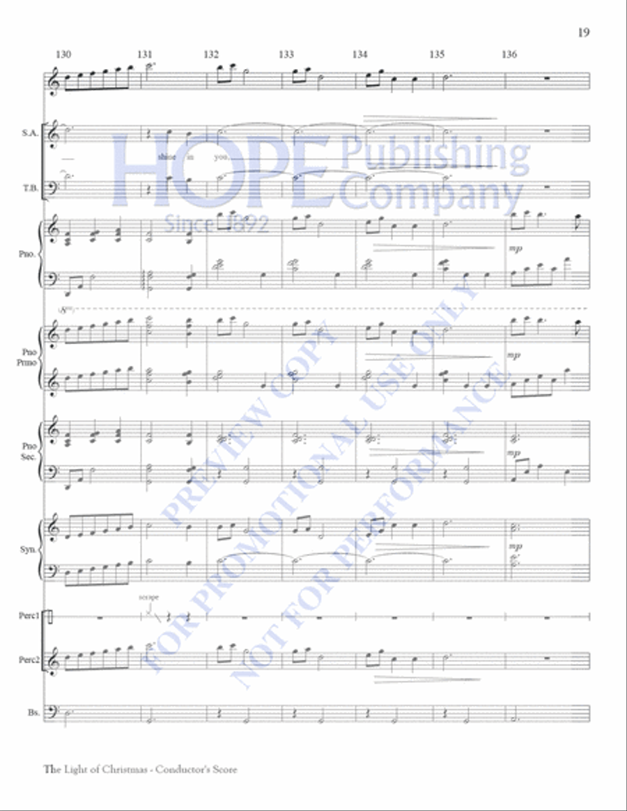 The Light of Christmas Choir scores gallery preview page 20