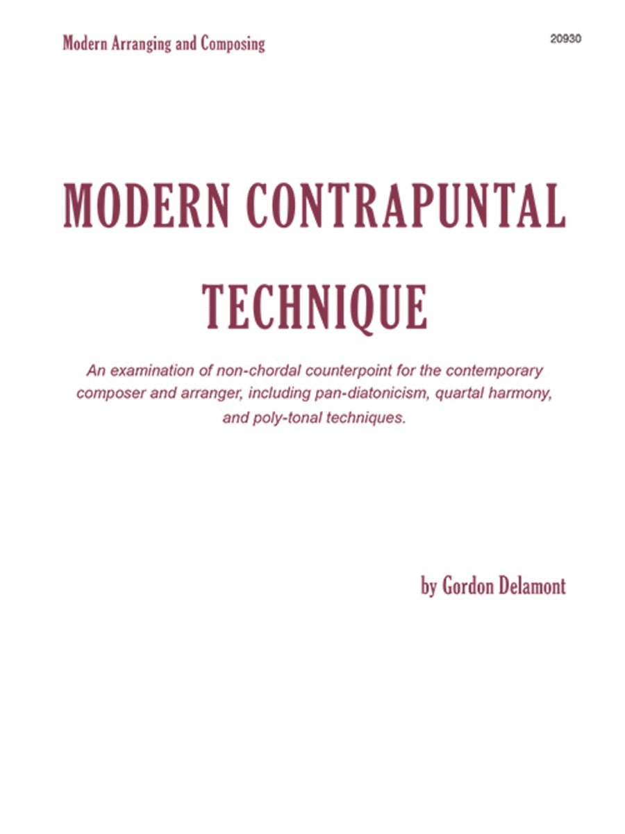 Modern Contrapuntal Technique