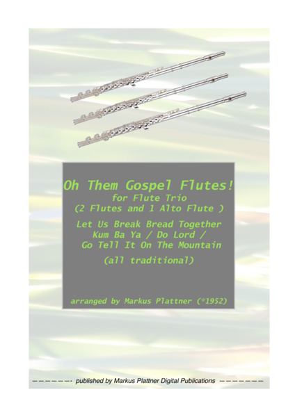 ‘Oh Them Gospel Flutes’ for Flute Trio (2 flutes and alto flute) image number null