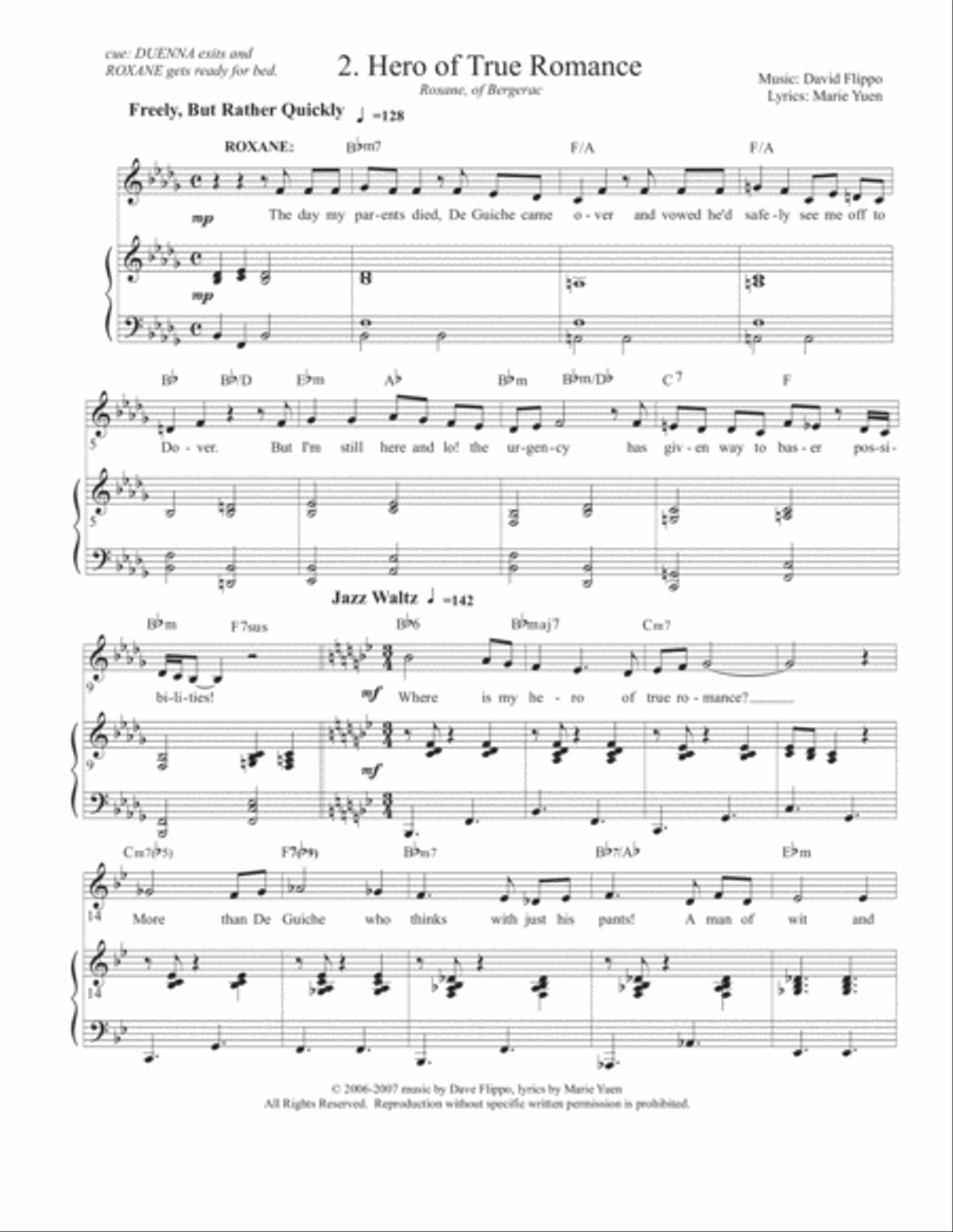 ROXANE COLLECTION - Four Songs sung by Roxane in 