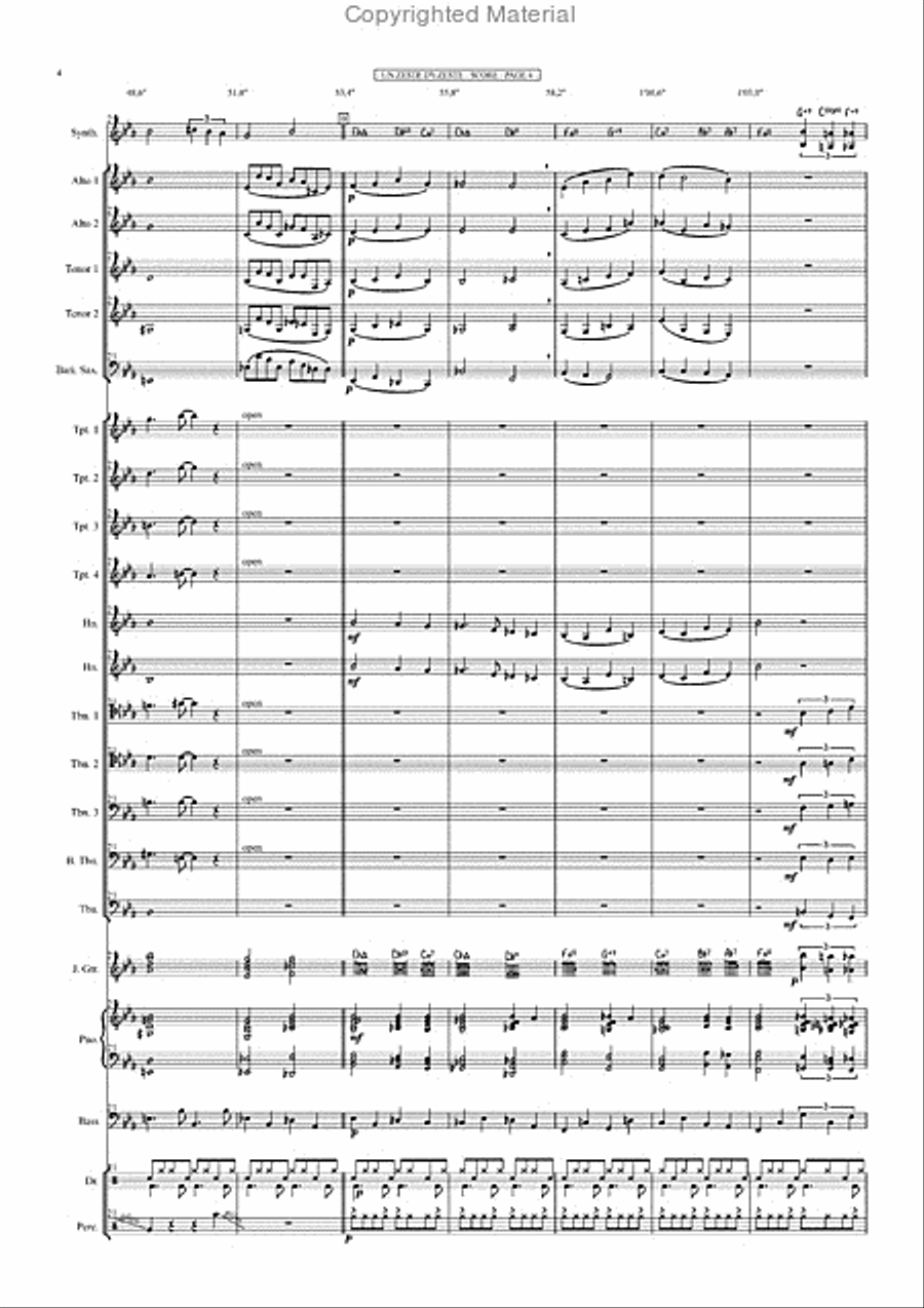 UN ZESTE D'UZESTE Big Band & Synthe Jazz Ensemble scores gallery preview page 5