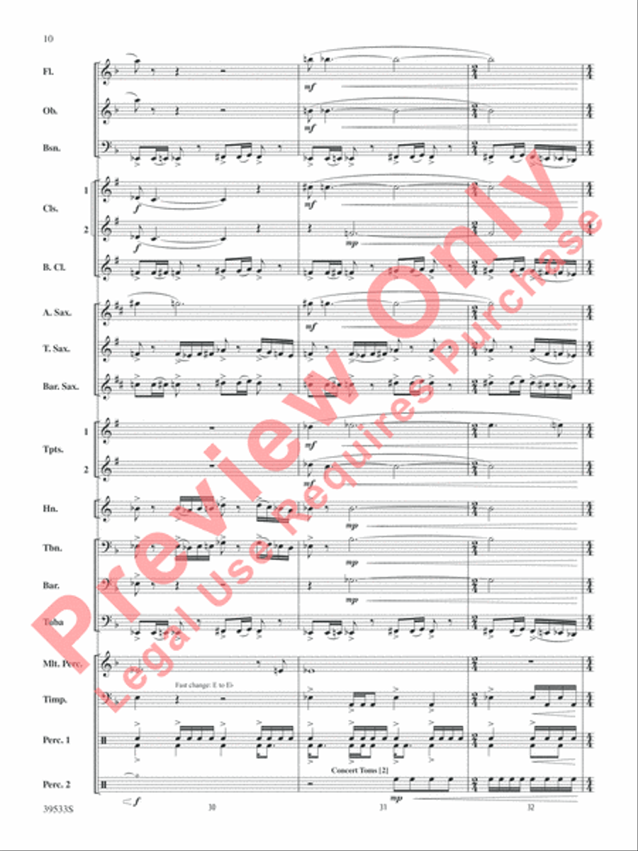Dark Shadows (from the Original Motion Picture Soundtrack) Concert Band scores gallery preview page 11