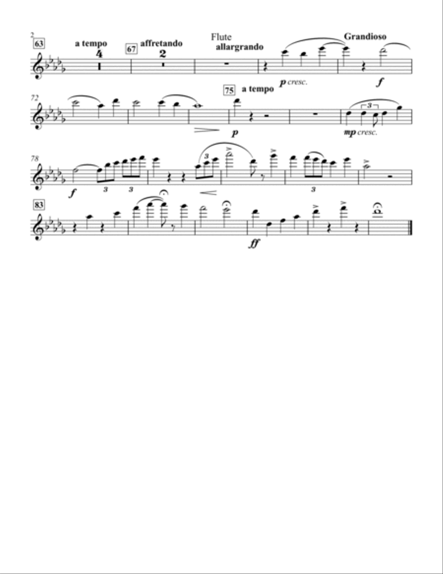 The Holy City for High Voice and Chamber Ensemble in D Flat Major - Set of Parts Large Ensemble scores gallery preview page 2