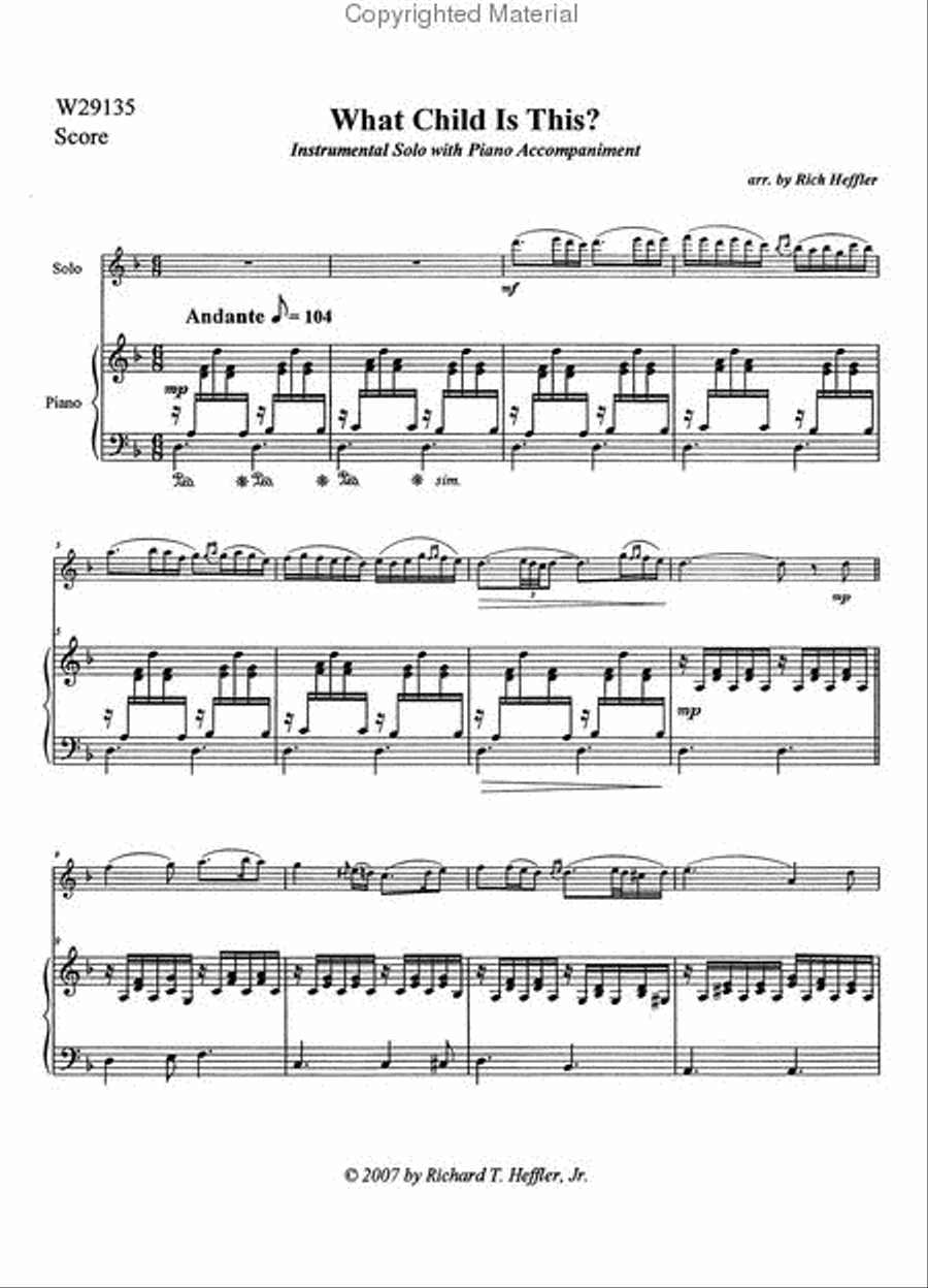 What Child Is This? Flute Solo scores gallery preview page 3