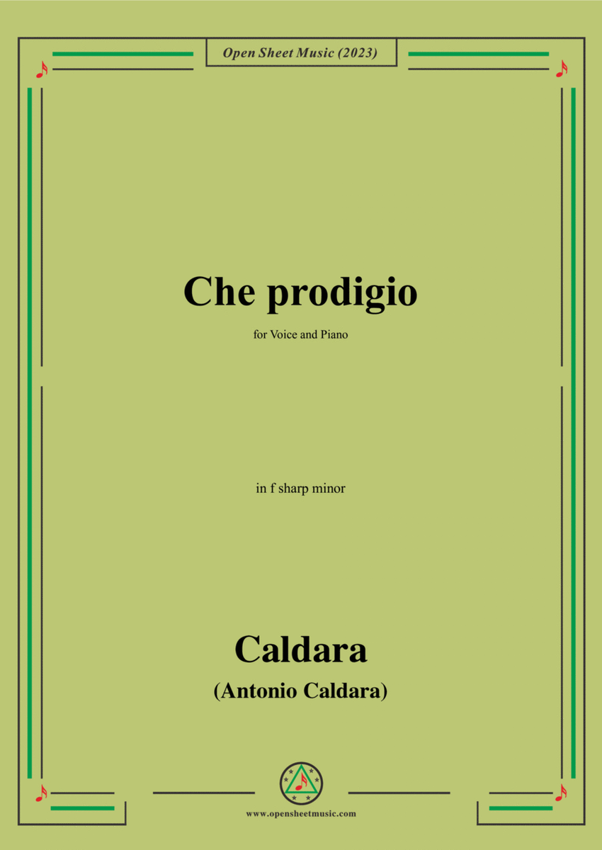 Caldara-Che prodigio,in f sharp minor image number null