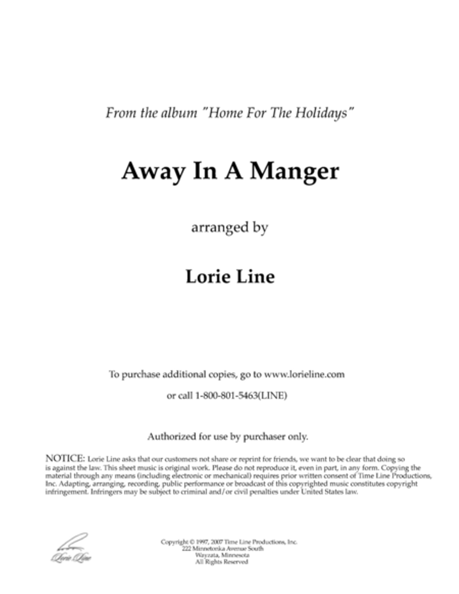 Away In A Manger Piano Solo scores gallery preview page 1