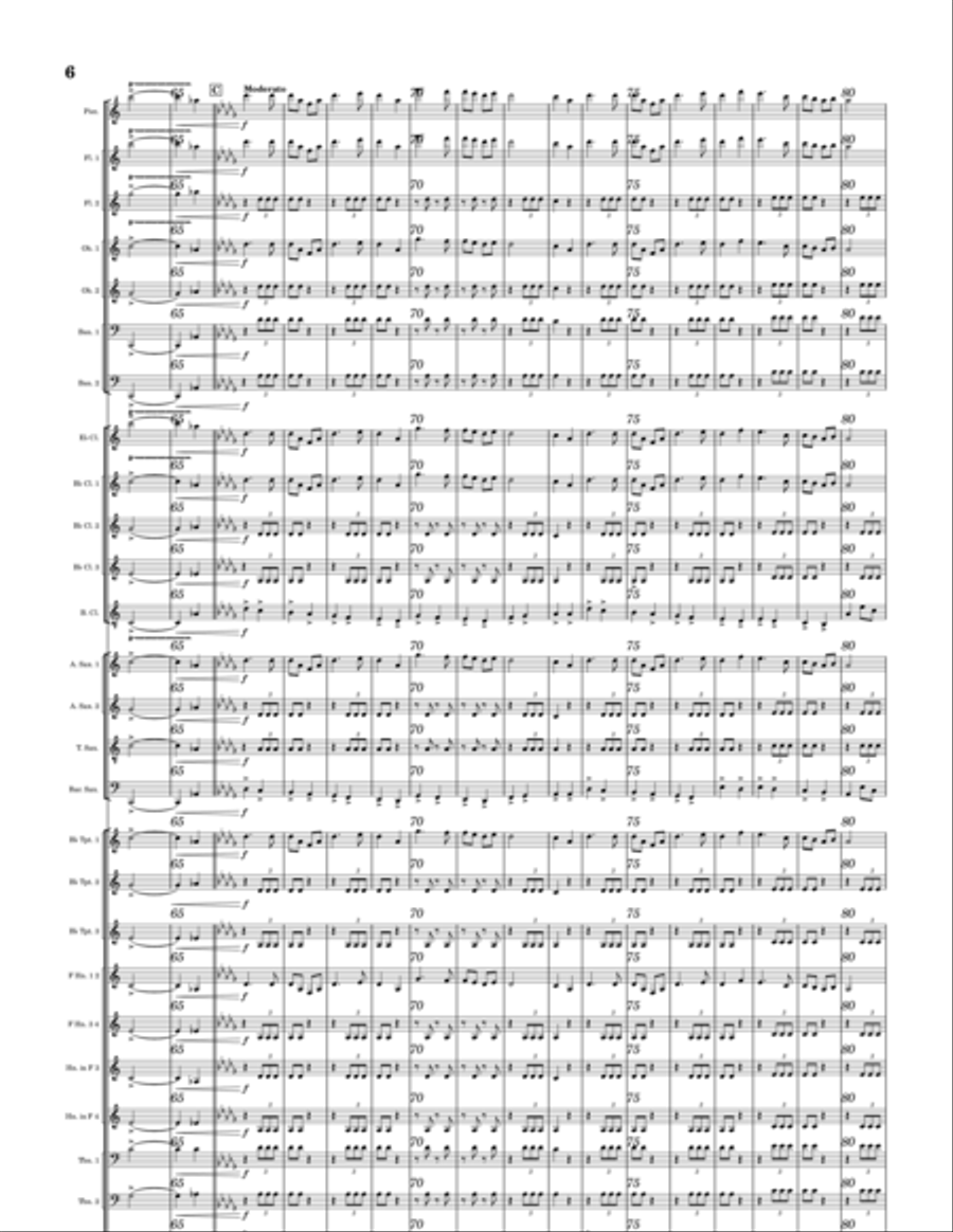 Quick March 'Beltane Fantasia' Concert Band scores gallery preview page 6