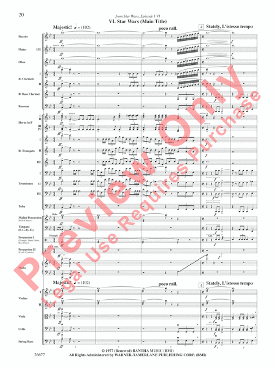 Star Wars Epic -- Part II, Suite from the Full Orchestra scores gallery preview page 21