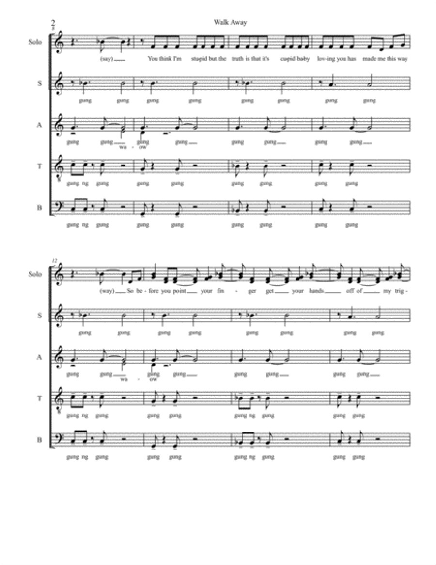 Walk Away 4-Part scores gallery preview page 2