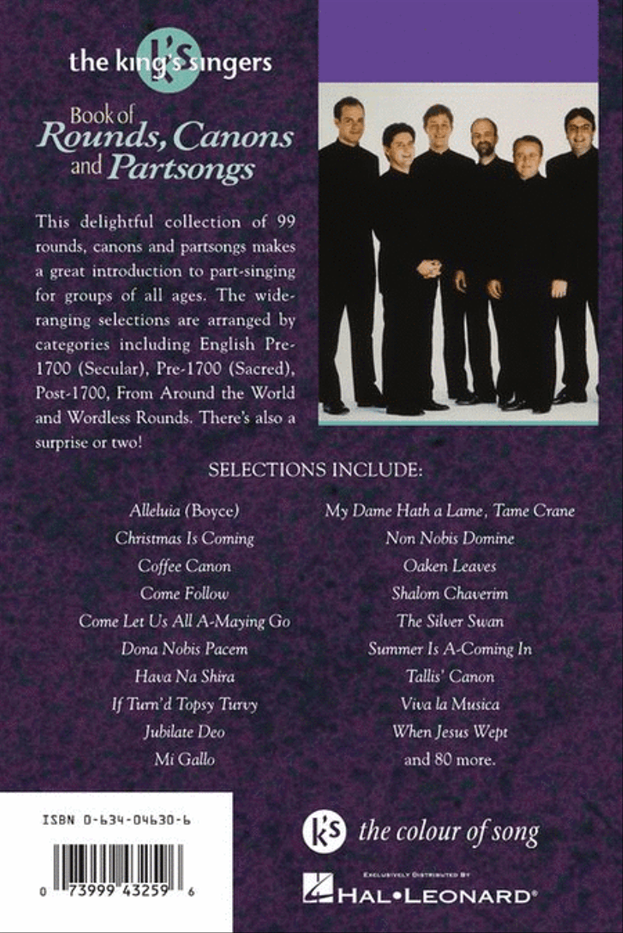 The King's Singers Book of Rounds, Canons and Partsongs image number null