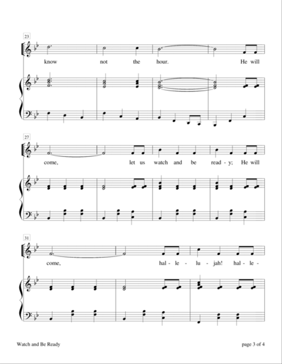 Watch and Be Ready Voice scores gallery preview page 3