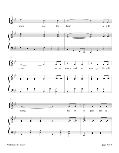 Watch and Be Ready by Sharon Wilson Voice - Digital Sheet Music